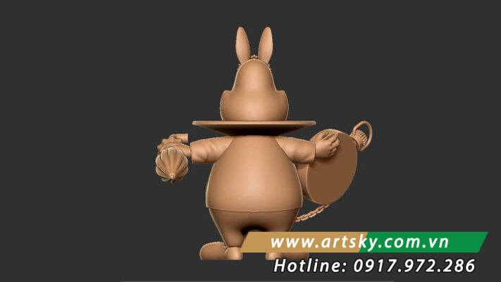 Thiết kế 3D chi tiết Thỏ Béo trước khi thi công thực tế tại Wonderland
