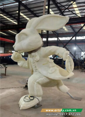 Thiết kế 3D linh vật Thỏ Nhanh bằng composite sáng tạo Artsky thực hiện