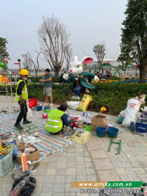 Từ xưởng đến công viên – linh vật đang dần “vào vị trí” Từ xưởng đến công viên – linh vật đang dần “vào vị trí”