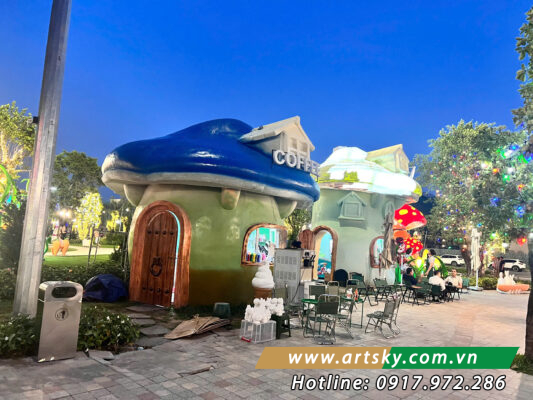 DỰ ÁN VINHOMES CỔ LOA – MÔ HÌNH NHÀ NẤM PHÁT SÁNG BẰNG COMPOSITE ẤN TƯỢNG DO ARTSKY THỰC HIỆN