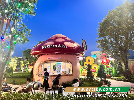 DỰ ÁN VINHOMES CỔ LOA – MÔ HÌNH NHÀ NẤM PHÁT SÁNG BẰNG COMPOSITE ẤN TƯỢNG DO ARTSKY THỰC HIỆN