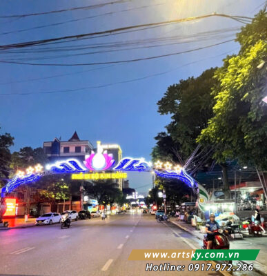 DỰ ÁN TRANG TRÍ ĐÈN NGANG ĐƯỜNG TP CAO BẰNG
