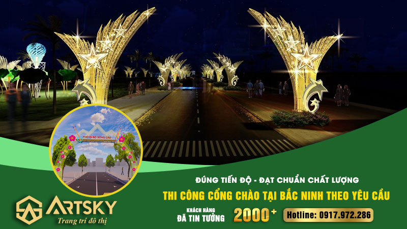 Thi Công Cổng Chào tại Bắc Ninh Theo Yêu Cầu