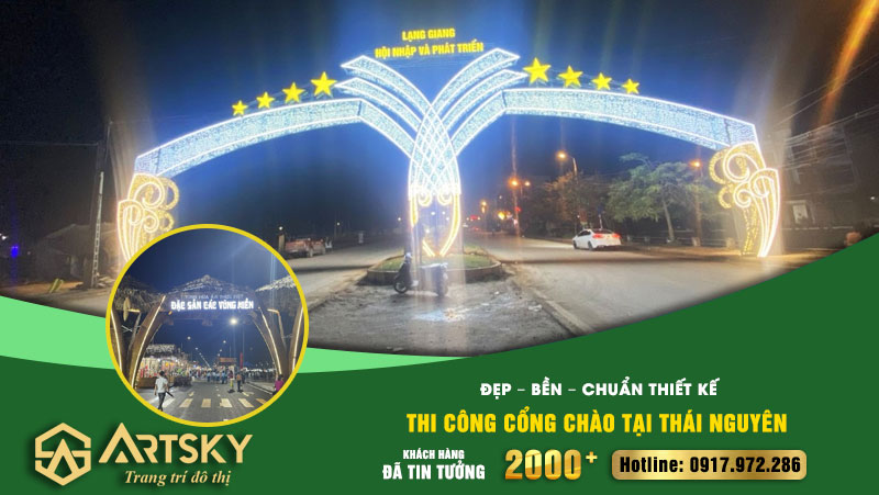 Thi Công Cổng Chào tại Thái Nguyên