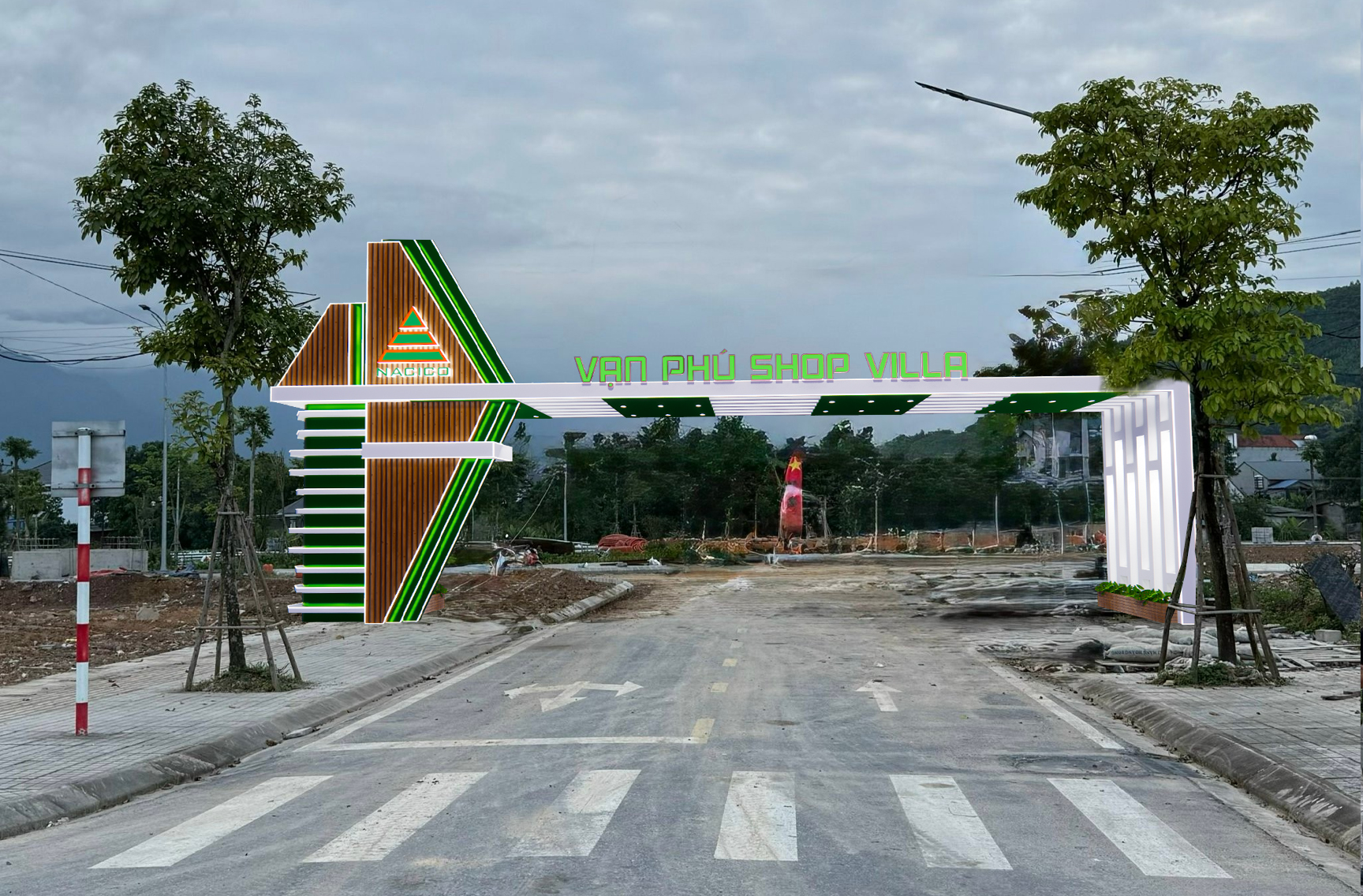 Xưởng sản xuất thi công cổng chào tại Ninh Bình - ArtSky