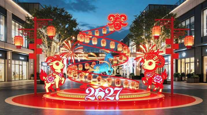 Đại cảnh 3D outdoor linh vật Tết hoành tráng tại Cao Bằng