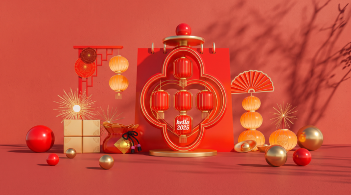 Đại cảnh chữ Xuân đỏ mạ vàng trang trí Tết tại Bắc Ninh